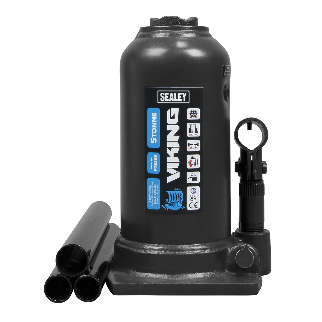 Viking Telescopic Bottle Jack, 5 Tonne (PTBJ5S)