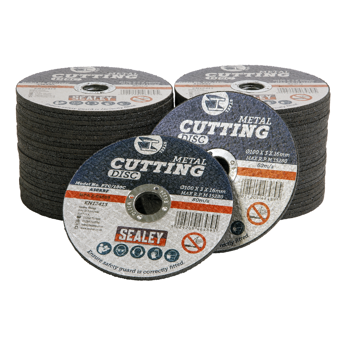 100 x 3mm Cutting Disc 16mm Bore - Pack of 50