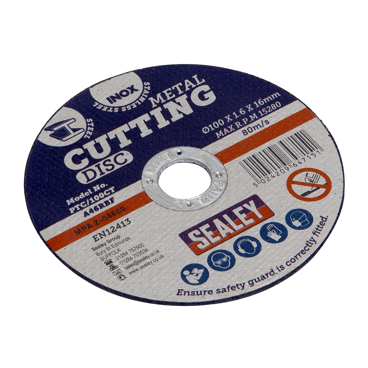100 x 1.6mm Cutting Disc 16mm Bore