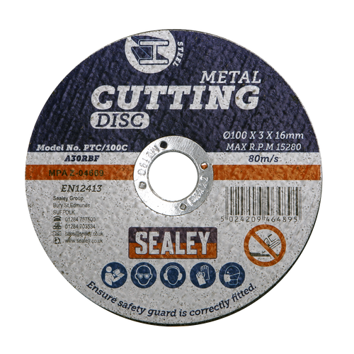 100 x 3mm Cutting Disc 16mm Bore