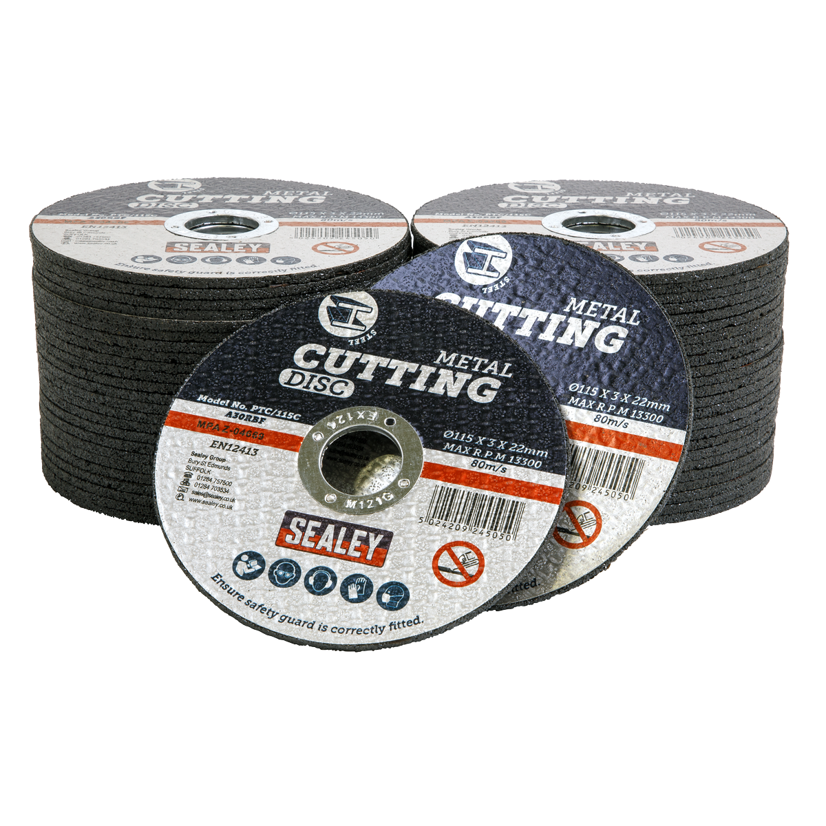 115 x 3mm Cutting Disc 22mm Bore - Pack of 50