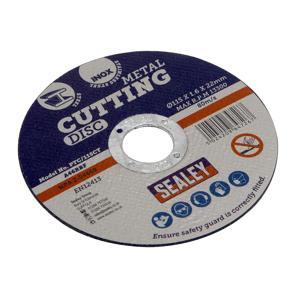 115 x 1.6mm Cutting Disc 22mm Bore