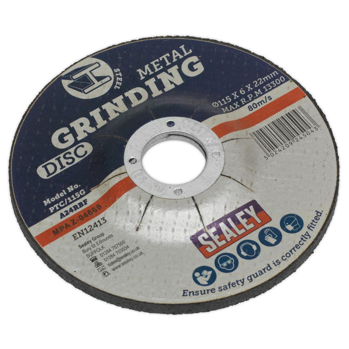 115 x 6mm Grinding Disc 22mm Bore
