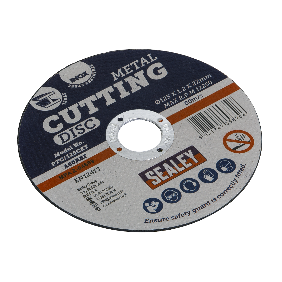 125 x 1.2mm Cutting Disc 22mm Bore