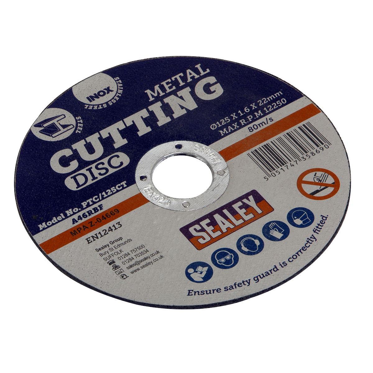 125 x 1.6mm Cutting Disc 22mm Bore