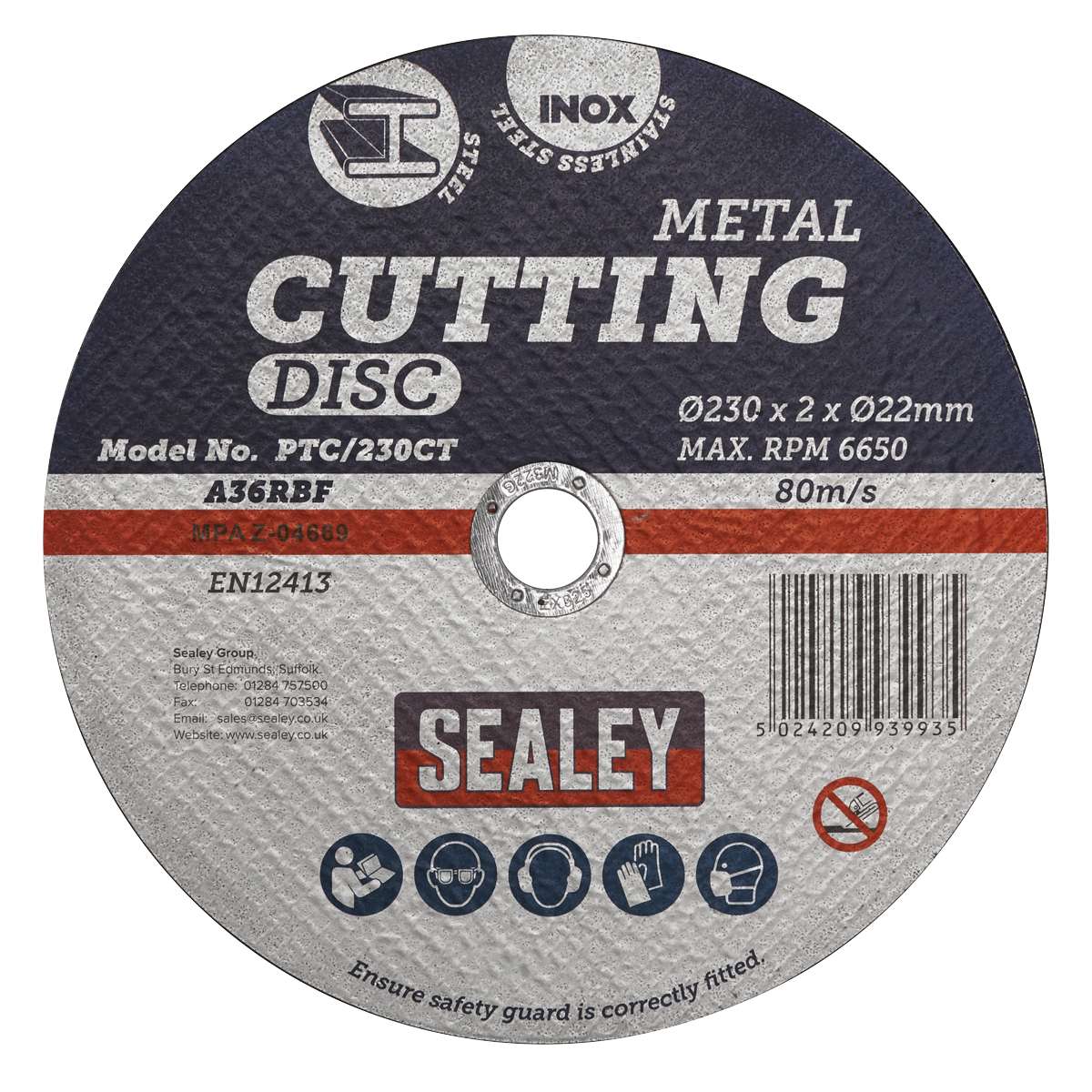 230 x 2mm Cutting Disc 22mm Bore