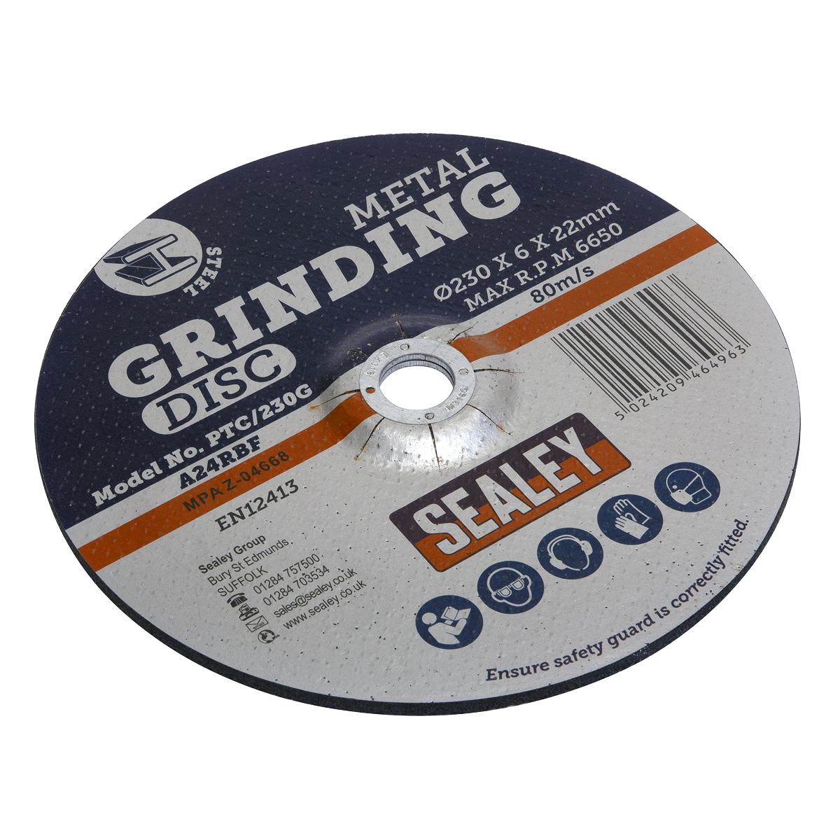 230 x 6mm Grinding Disc 22mm Bore