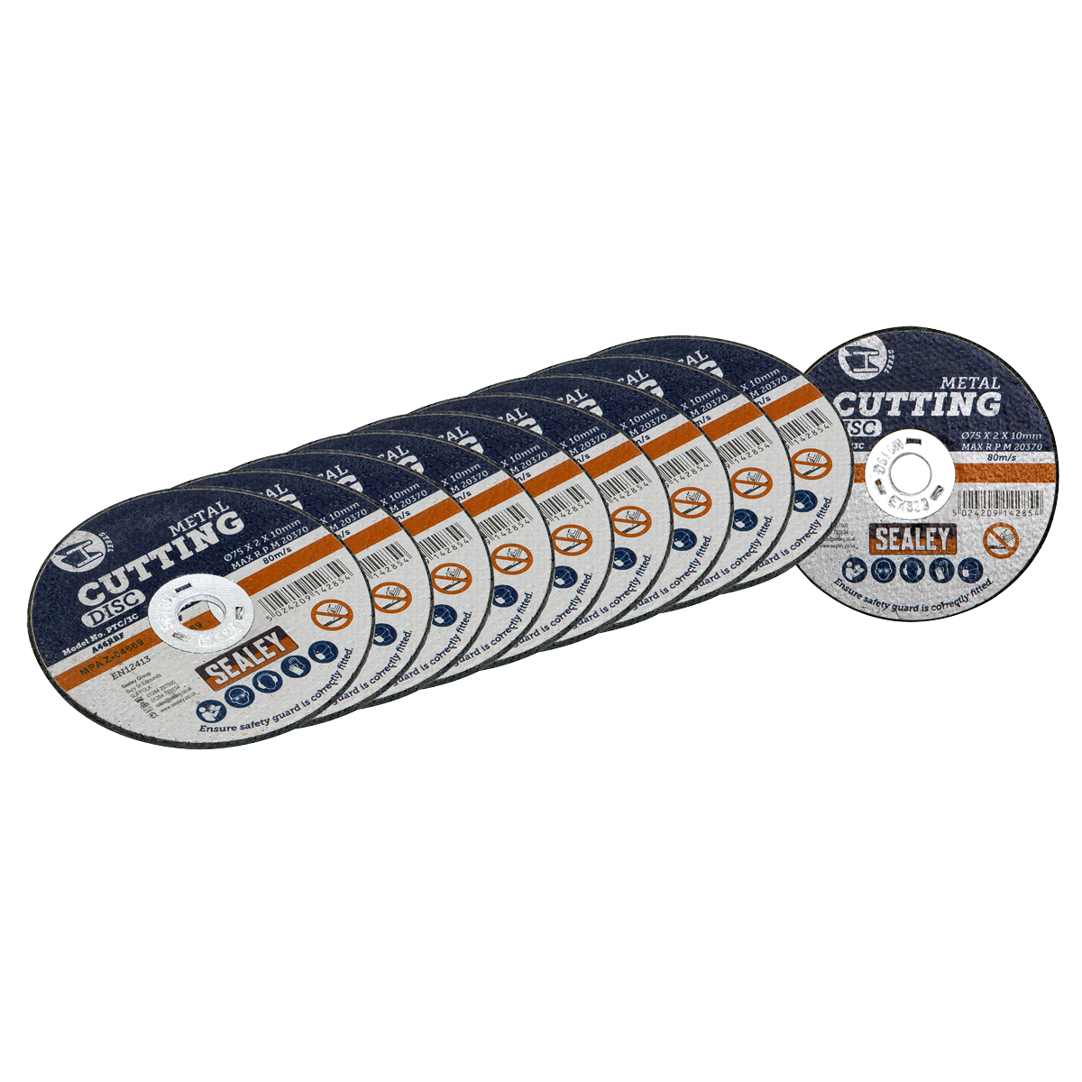 75 x 2mm Cutting Disc 10mm Bore - Pack of 10