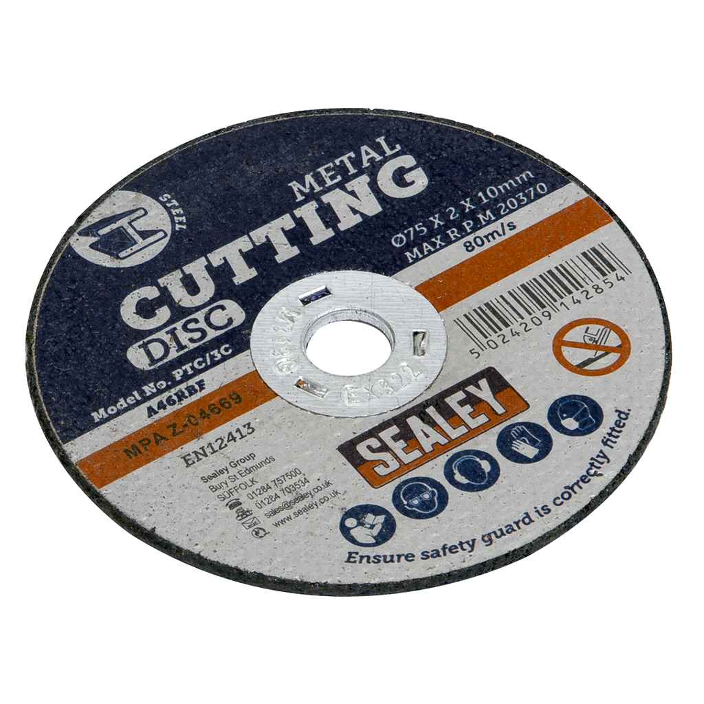 75 x 2mm Cutting Disc 10mm Bore - Pack of 5