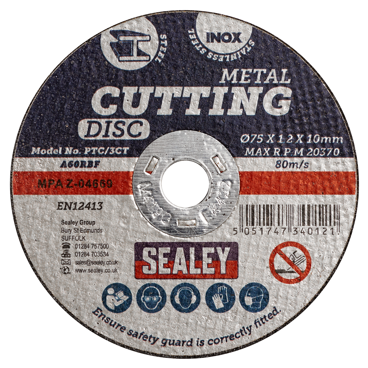 75 x 1.2mm Cutting Disc 10mm Bore - Pack of 10