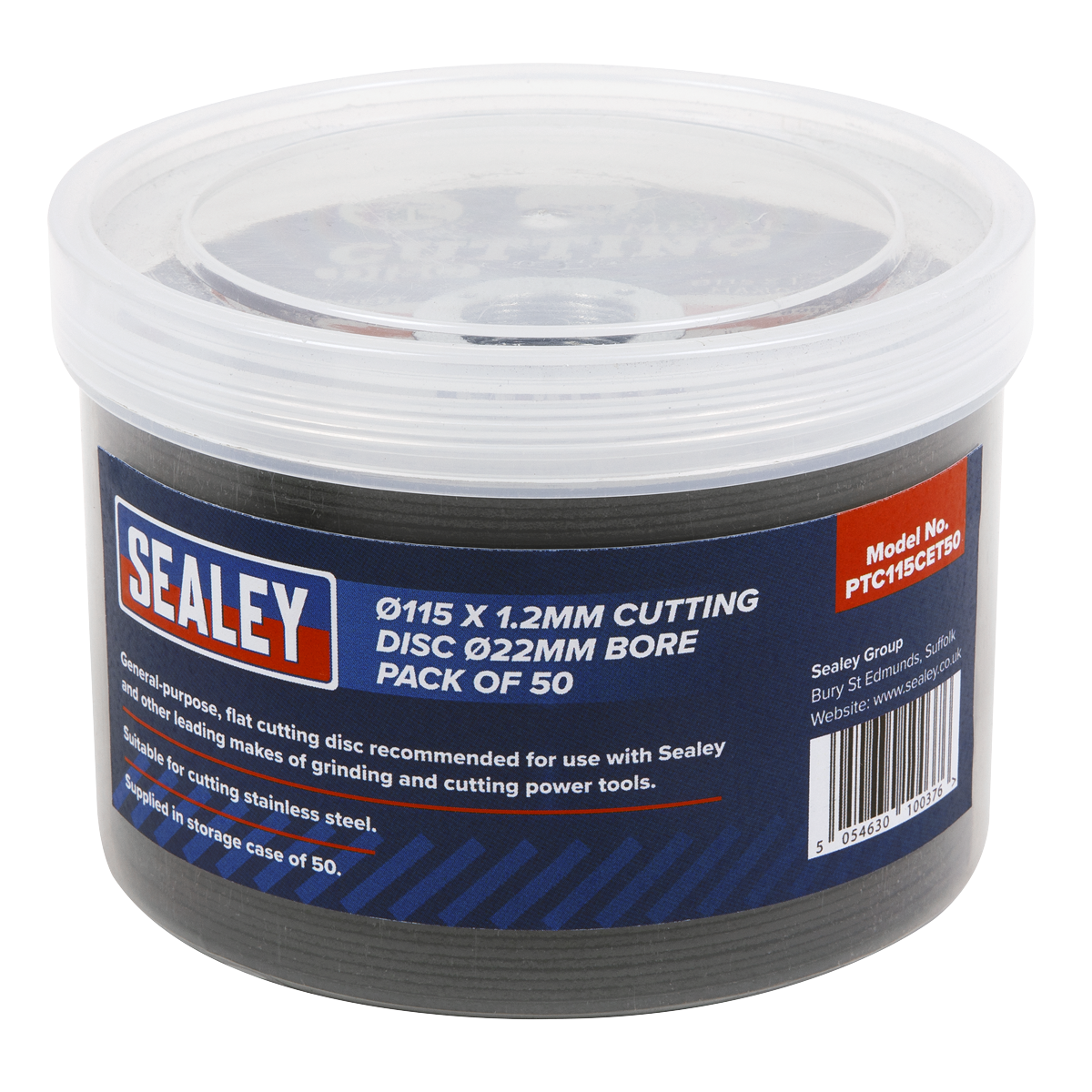 115 x 1.2mm Cutting Disc 22mm Bore - Pack of 50