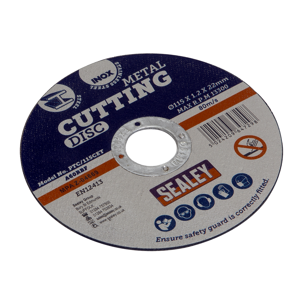 115 x 1.2mm Cutting Disc 22mm Bore - Pack of 50
