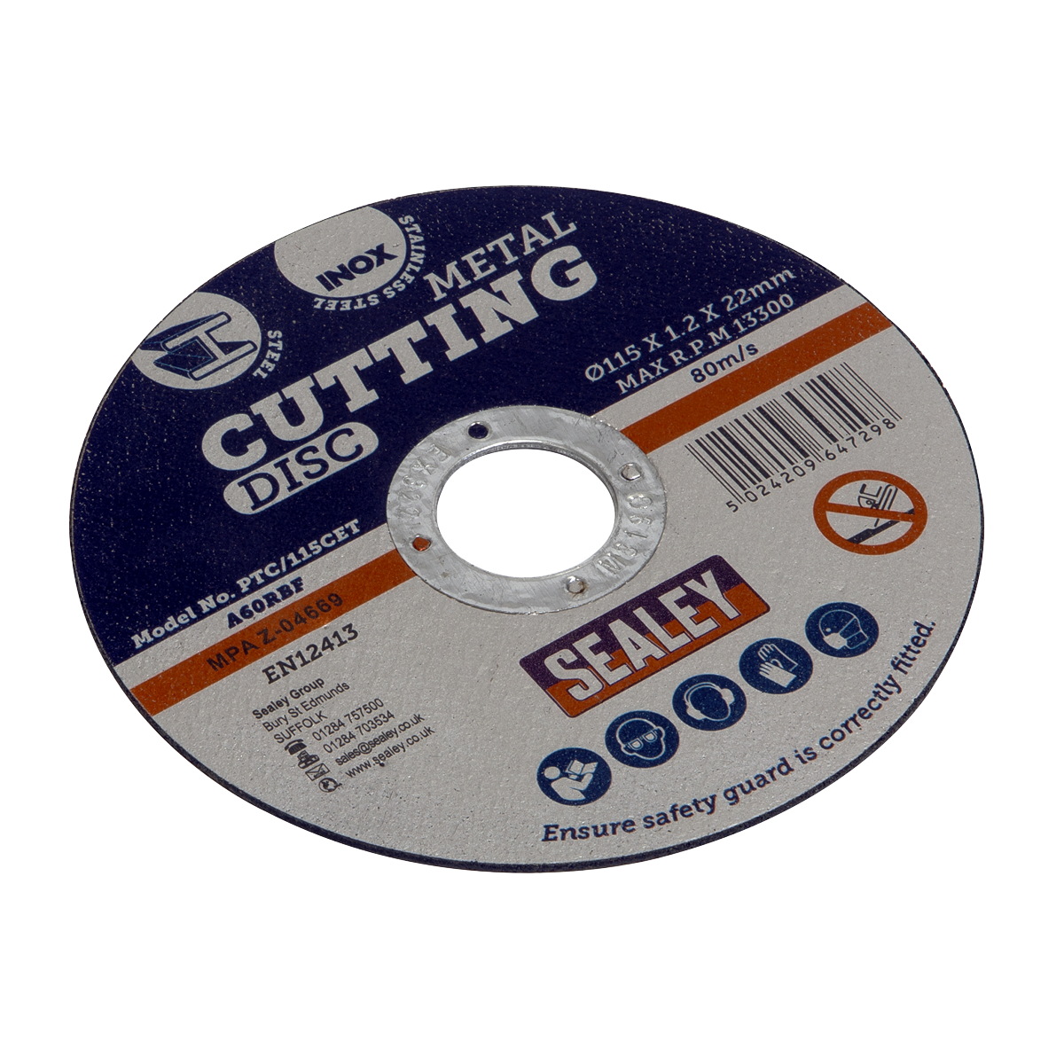 115 x 1.2mm Cutting Disc 22mm Bore - Pack of 50