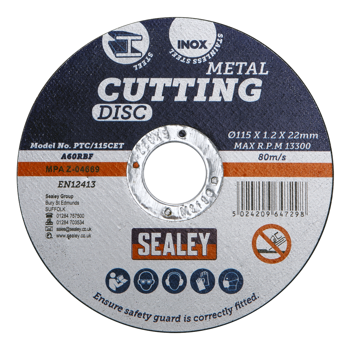 115 x 1.2mm Cutting Disc 22mm Bore - Pack of 50