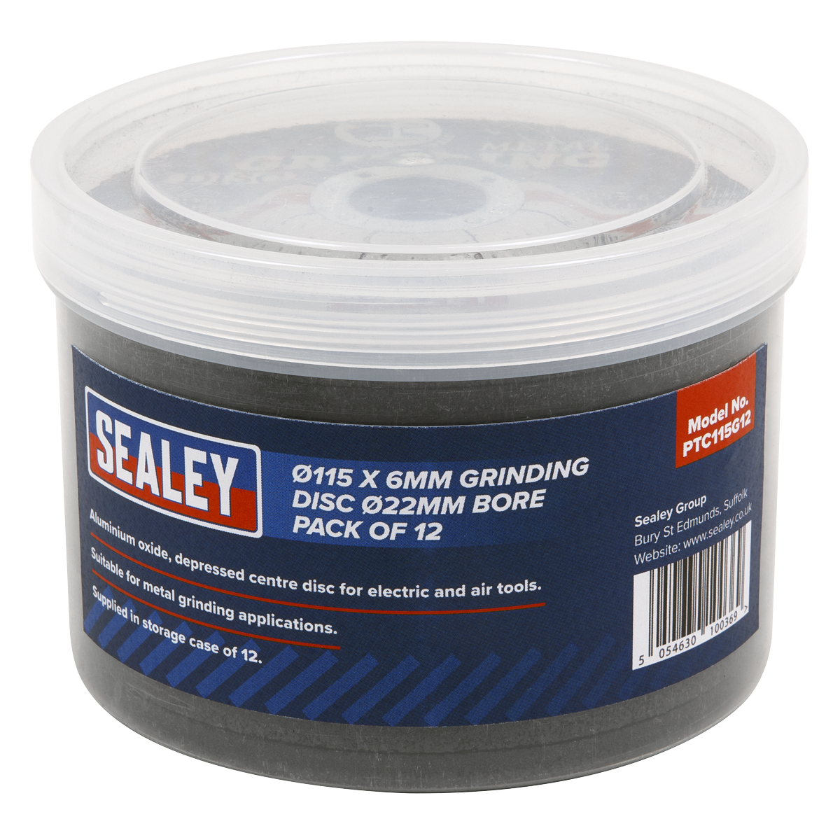 115 x 6mm Grinding Disc 22mm Bore - Pack of 12