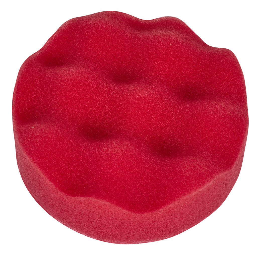 Hook-and-Loop Buffing & Polishing Foam Head 80 x 25mm - Red/