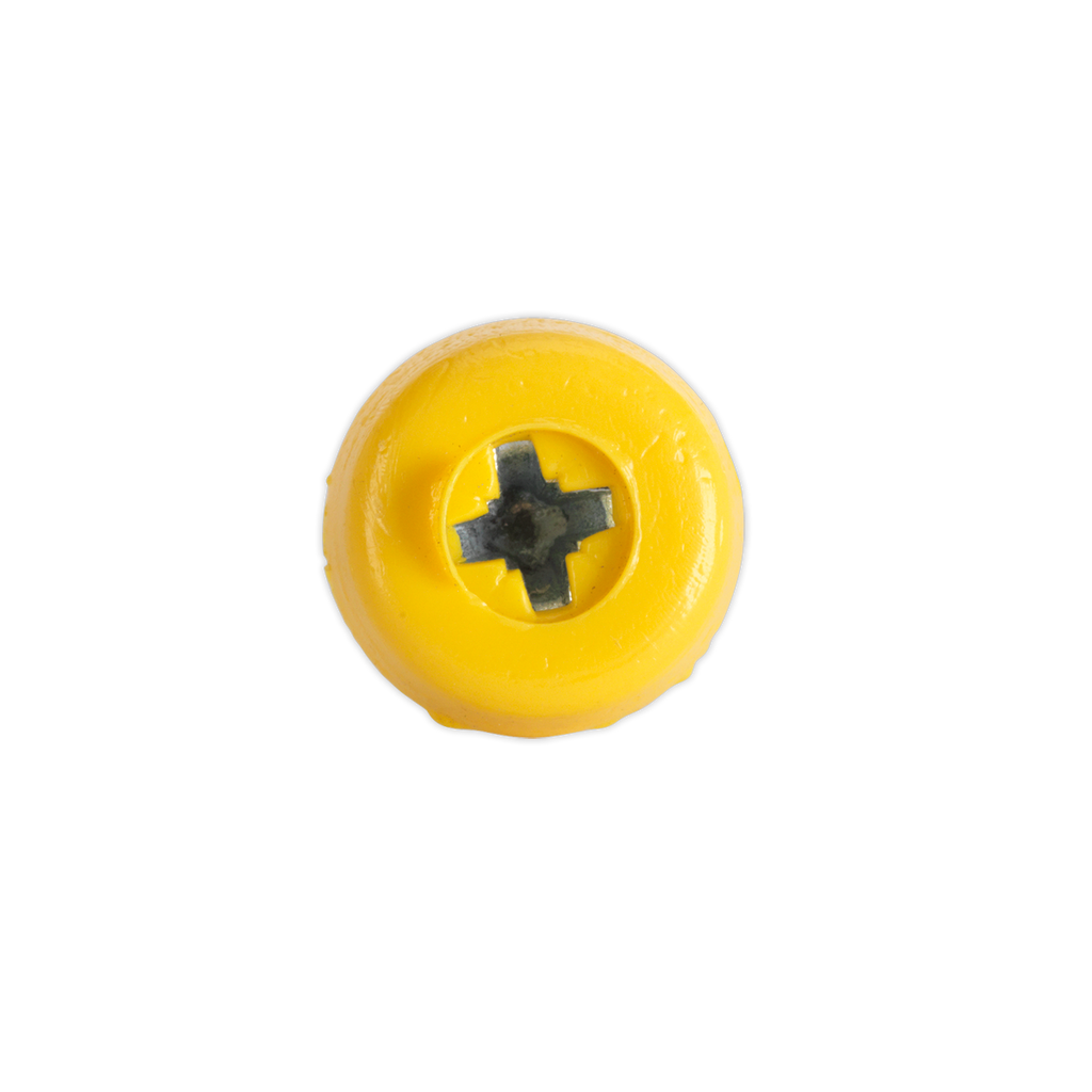 Numberplate Screw with Plastic Enclosed Head 4.8 x 24mm, Yel