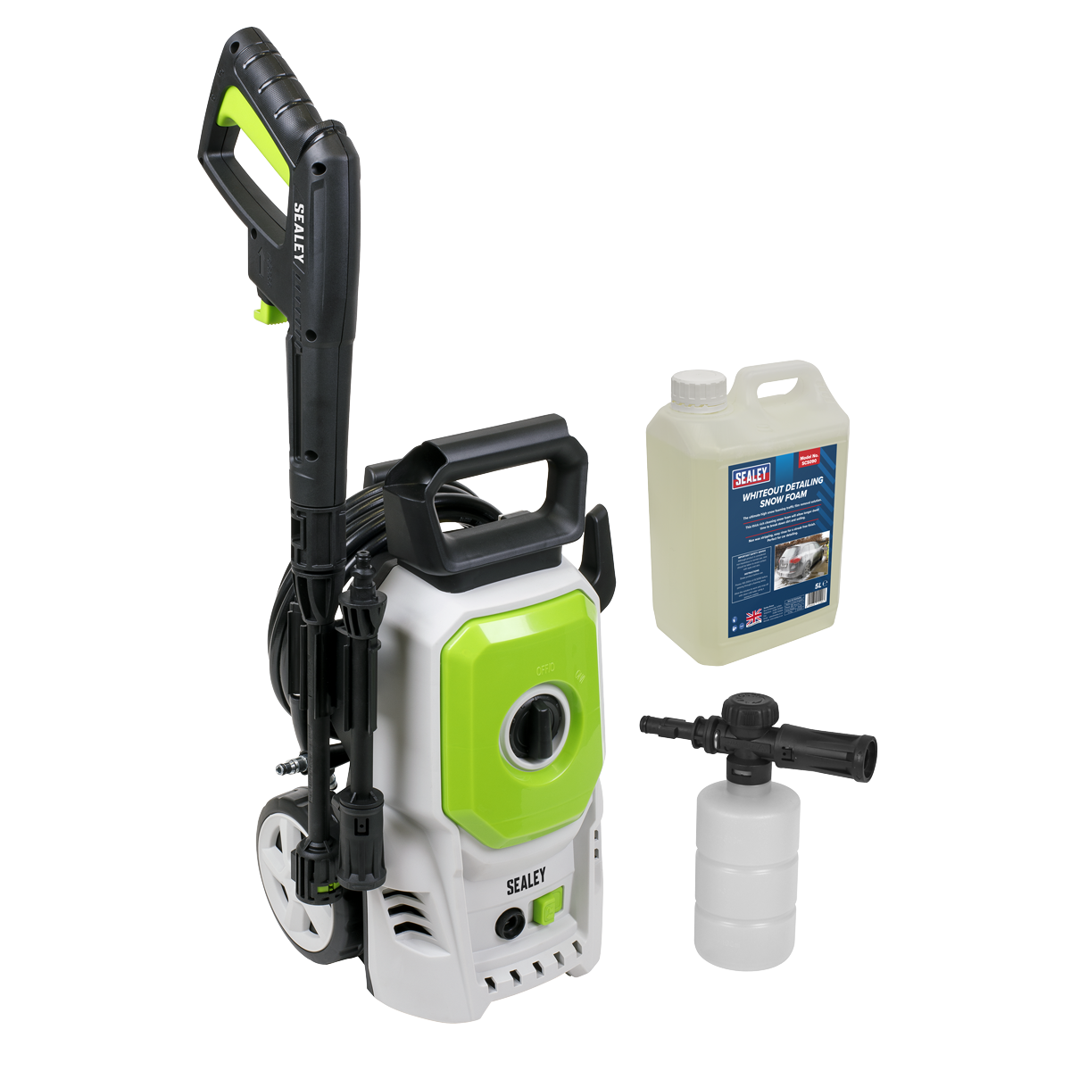 Pressure Washer with Snow Foam Combo, 100bar, 1200W (PW1610COMBO)
