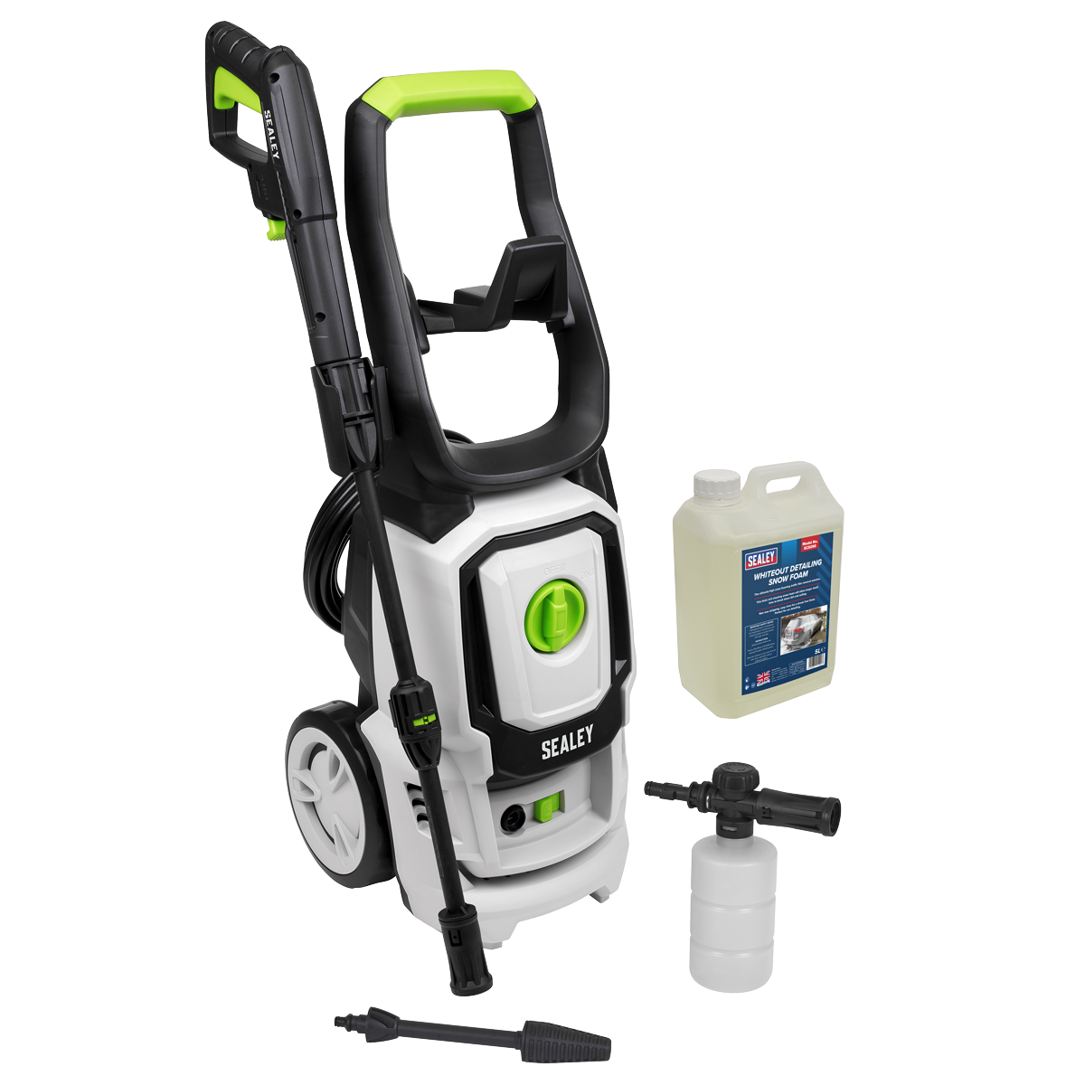 Pressure Washer with Snow Foam Combo, 130bar, 1600W (PW1860COMBO)