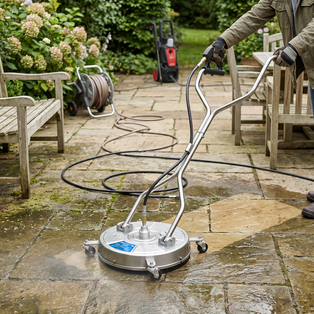 Surface Cleaner with Rotating Spray Bar 18", Stainless Steel (PWAK18)