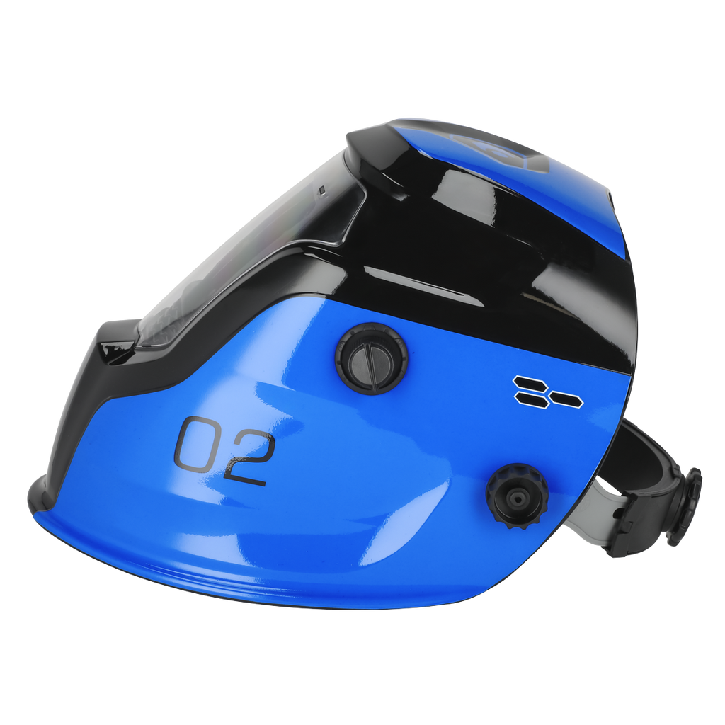 Auto Darkening Welding Helmet, Shade 9-13, Blue (PWH2)