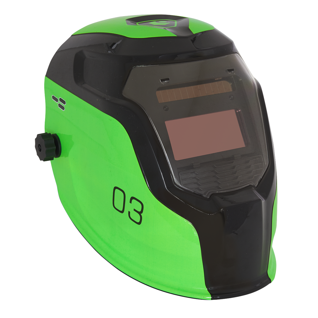 Auto Darkening Welding Helmet, Shade 9-13, Green (PWH3)