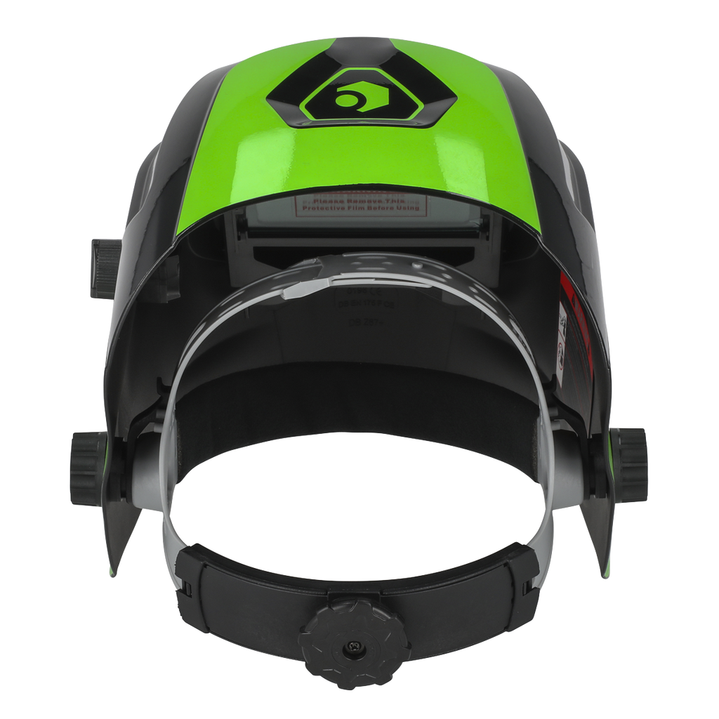 Auto Darkening Welding Helmet, Shade 9-13, Green (PWH3)