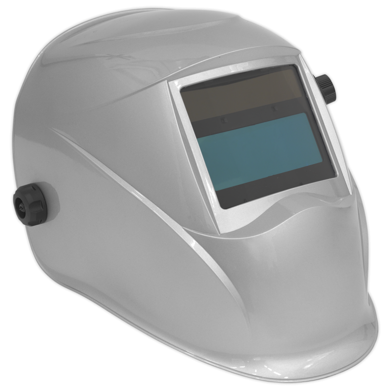 Sealey PWH613 Auto Darkening Welding Head Face Protection Shield Mask - Shade 9-13, Silver