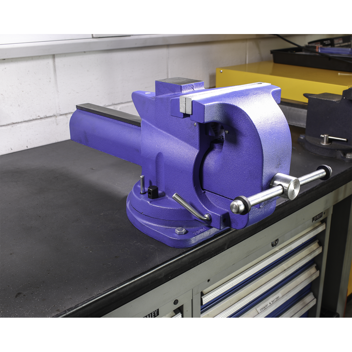Quick Action Cast Iron Vice with Swivel Base 200mm