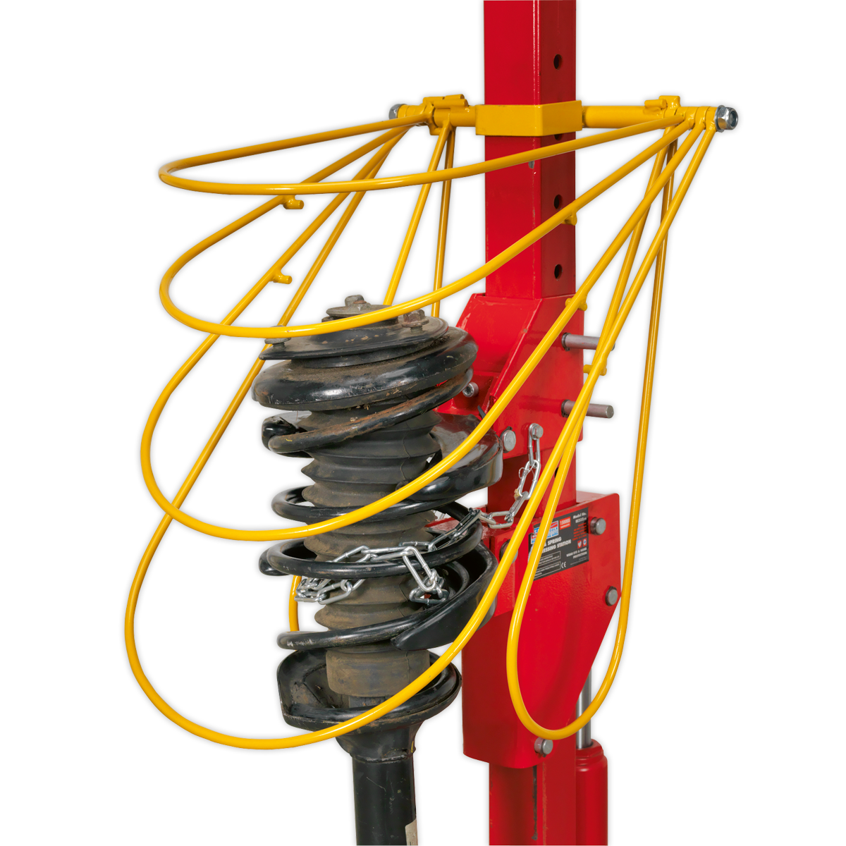 Restraint System for Coil Spring Compressors