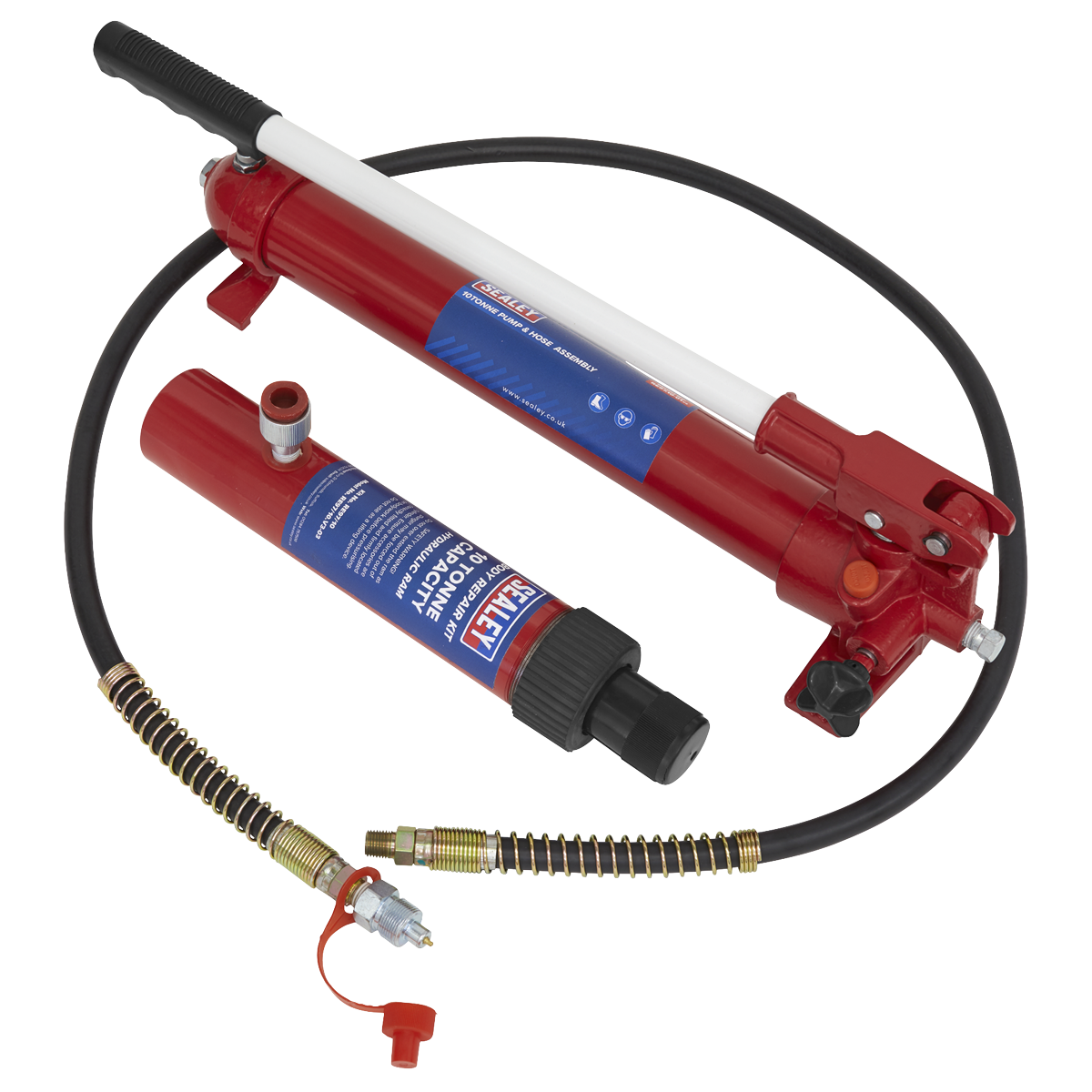 Snap Push Ram with Pump & Hose Assembly 10 Tonne