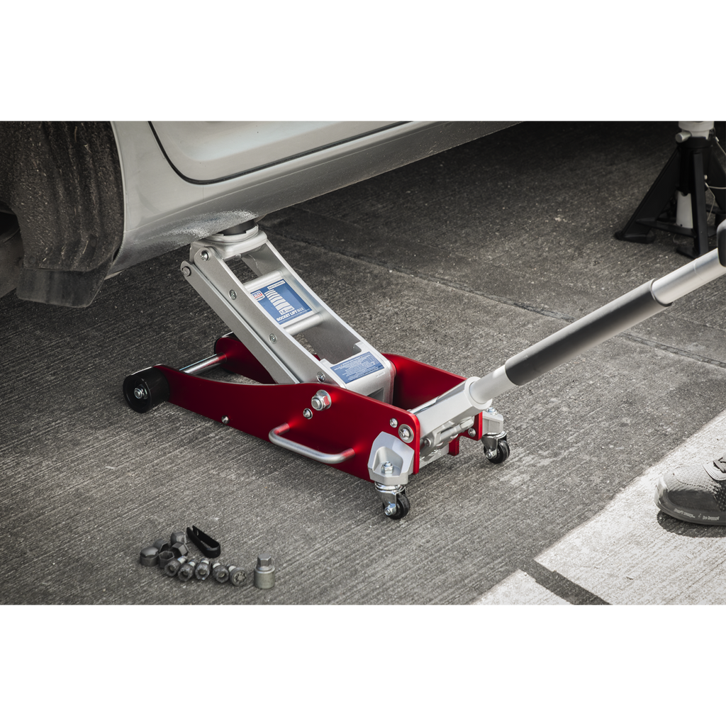 Low Profile Aluminium Trolley Jack with Rocket Lift, 1.8 Tonne (RJA1800)