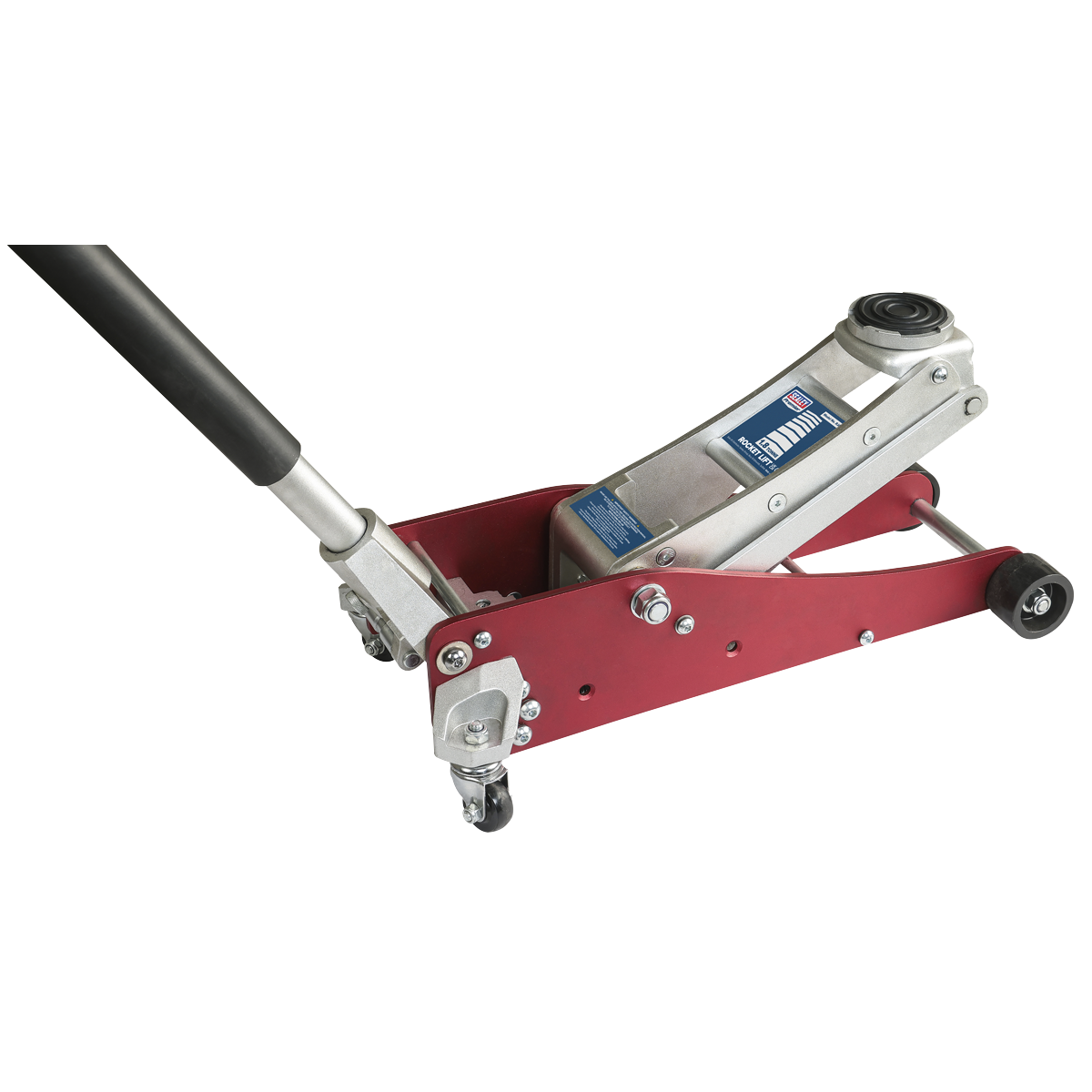 Premier Low Profile Aluminium Trolley Jack with Rocket Lift 1.8 Tonne