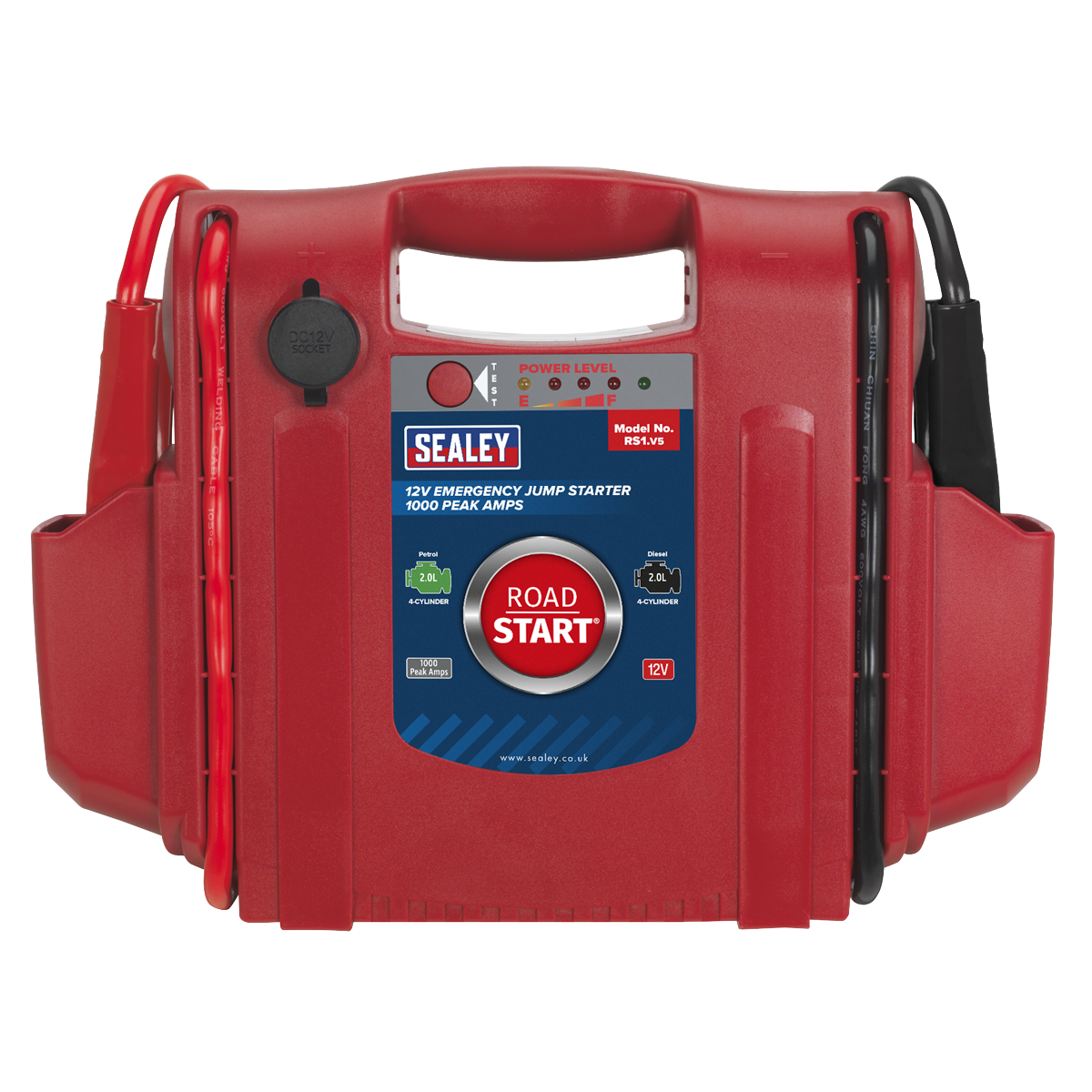 RoadStart® 12V Emergency Jump Starter 1000 Peak Amps
