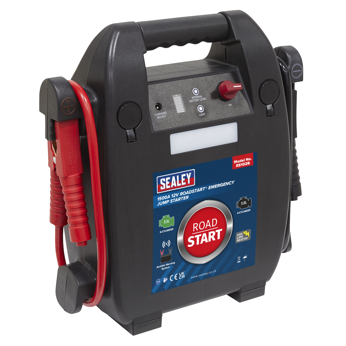 RoadStart® 12V Emergency 6-Cylinder Jump Starter 3.5L