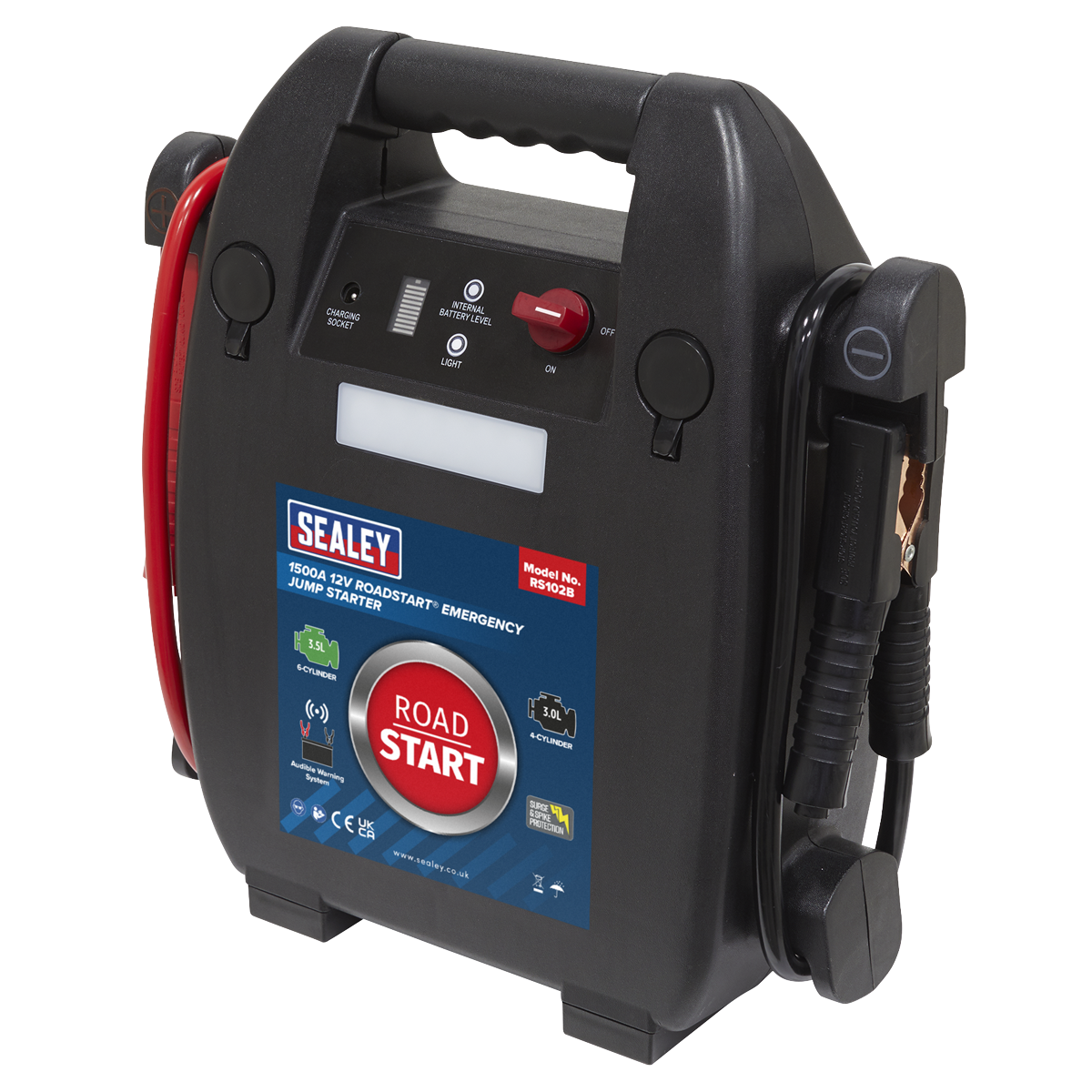 RoadStart® 12V Emergency 6-Cylinder Jump Starter 3.5L