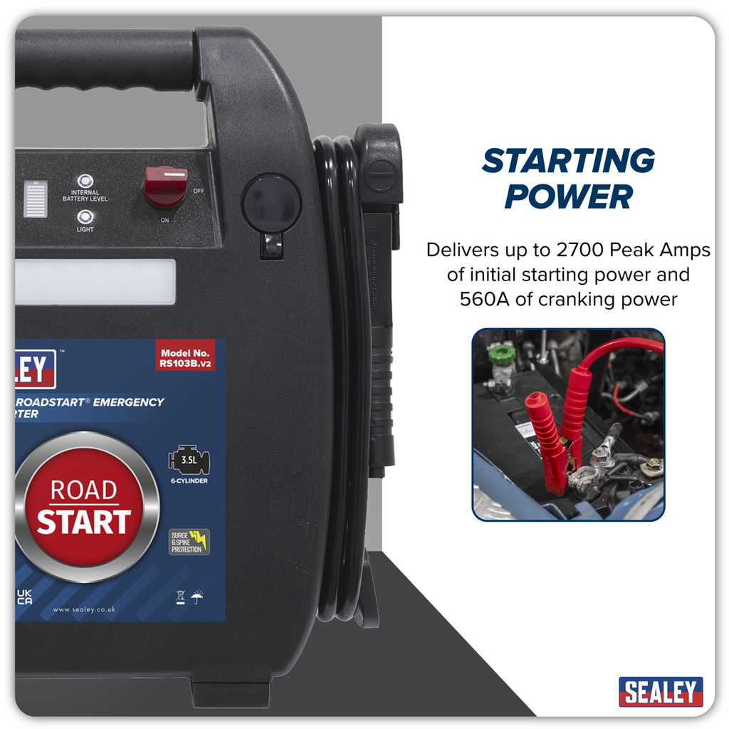 RoadStart® 12V Emergency Jump Starter, 2700A (RS103B)