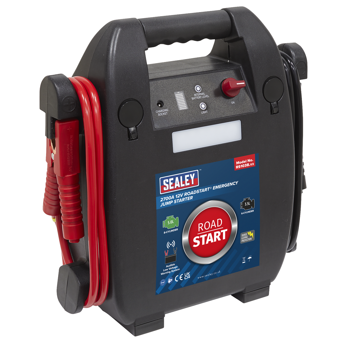 RoadStart® 12V Emergency 8-Cylinder Jump Starter 5L