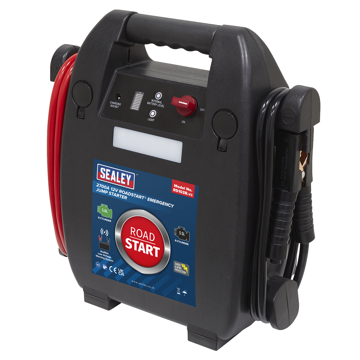 RoadStart® 12V Emergency 8-Cylinder Jump Starter 5L