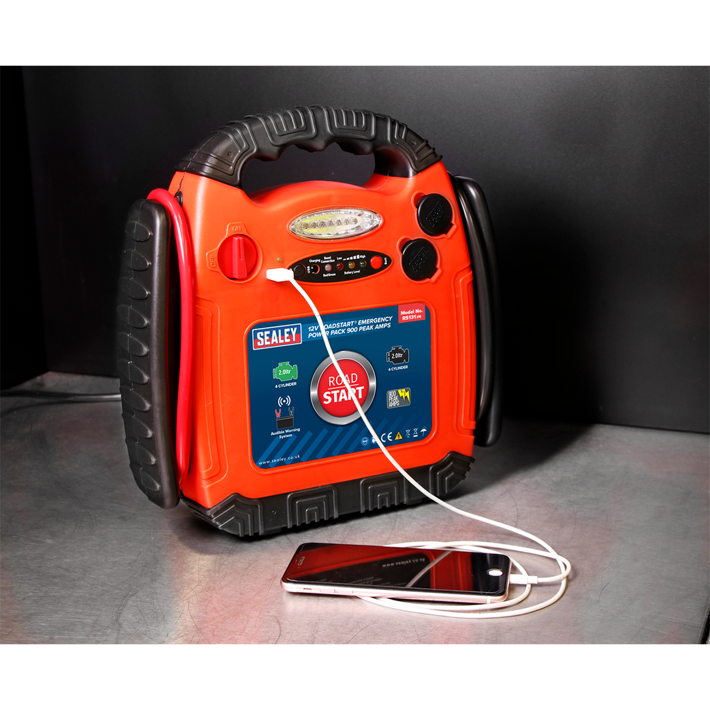 RoadStart® 12V Emergency Jump Starter, 900A (RS131) (Factory Refurbished B)