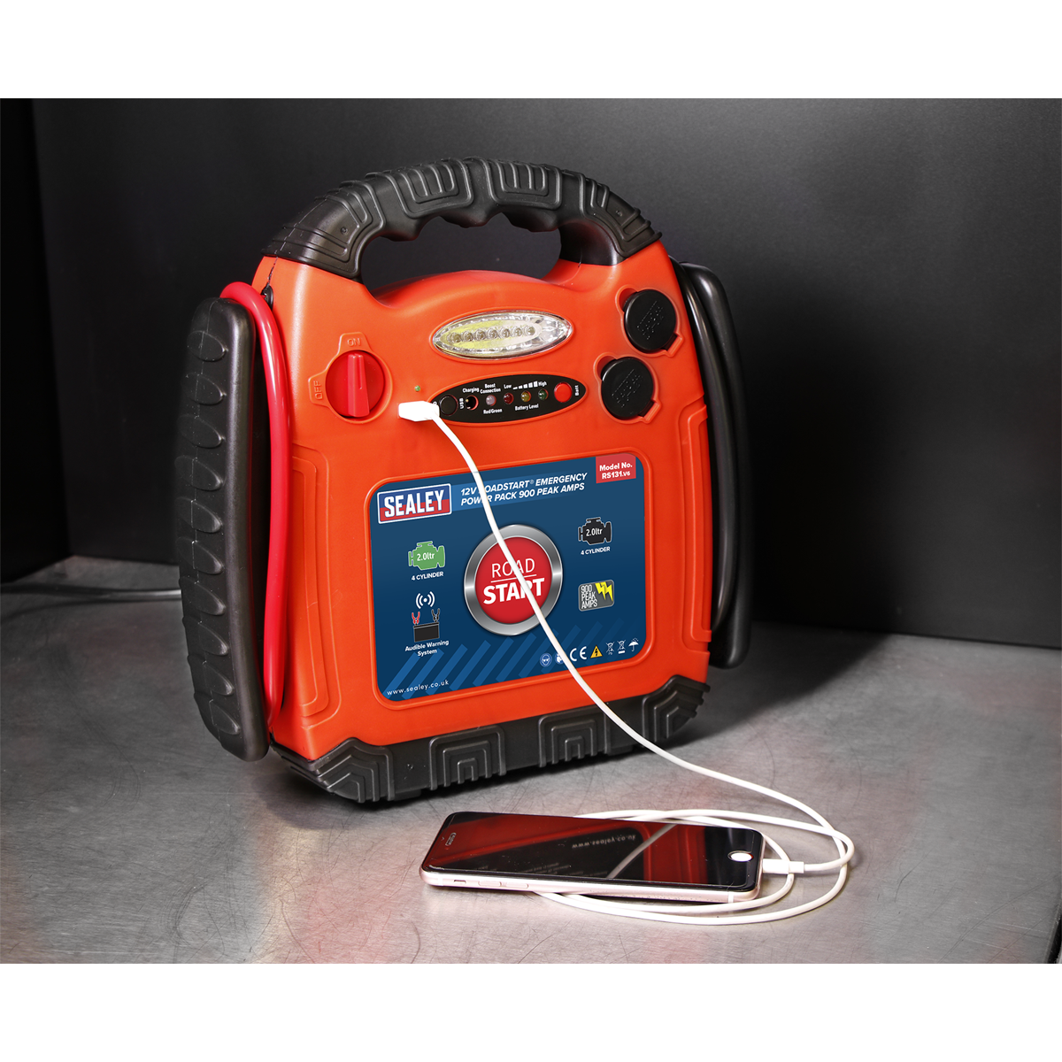 RoadStart® 12V Emergency Jump Starter, 900A (RS131) (Factory Refurbished B)
