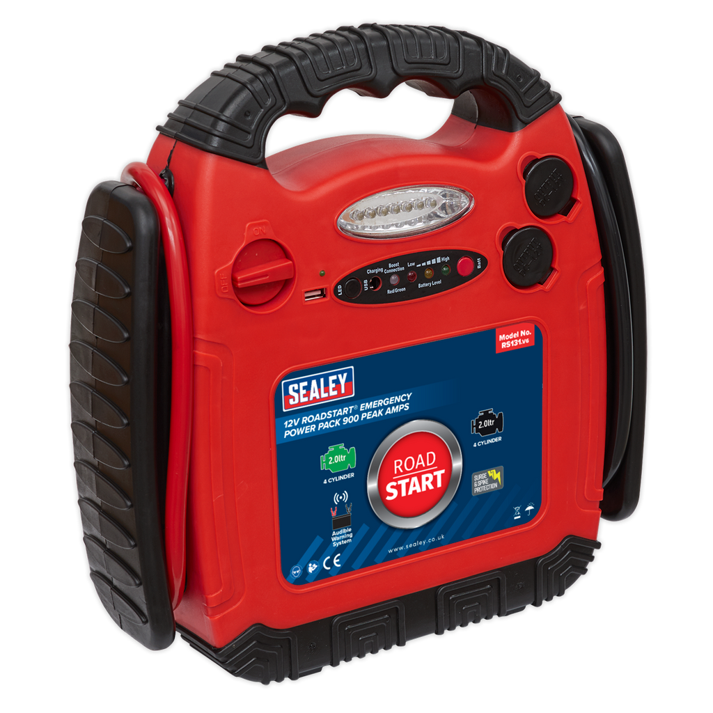 RoadStart® 12V Emergency Jump Starter, 900A (RS131) (Factory Refurbished B)