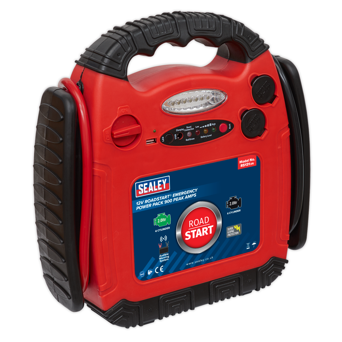 RoadStart® 12V Emergency Jump Starter 900 Peak Amps