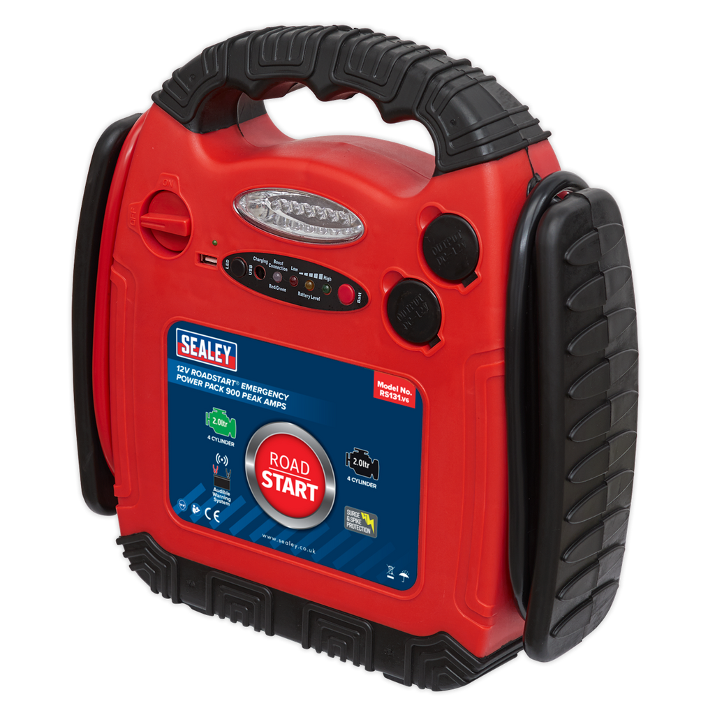 RoadStart® 12V Emergency Jump Starter, 900A (RS131) (Factory Refurbished B)