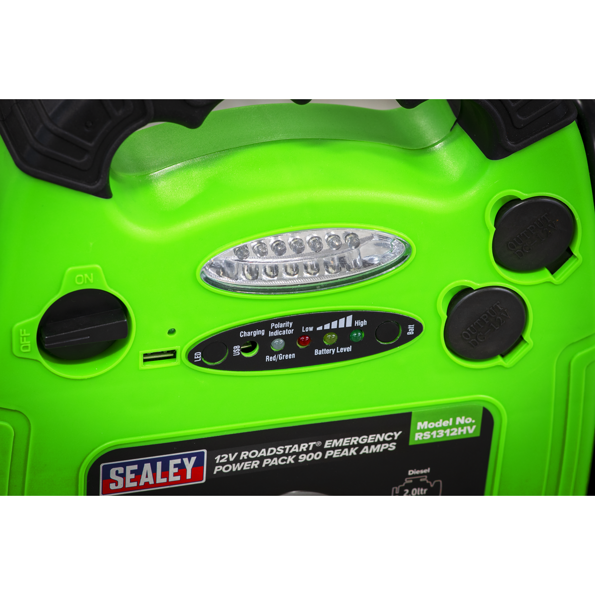 RoadStart® 12V Emergency Jump Starter, 900A, Hi-Vis Green (RS1312HV)
