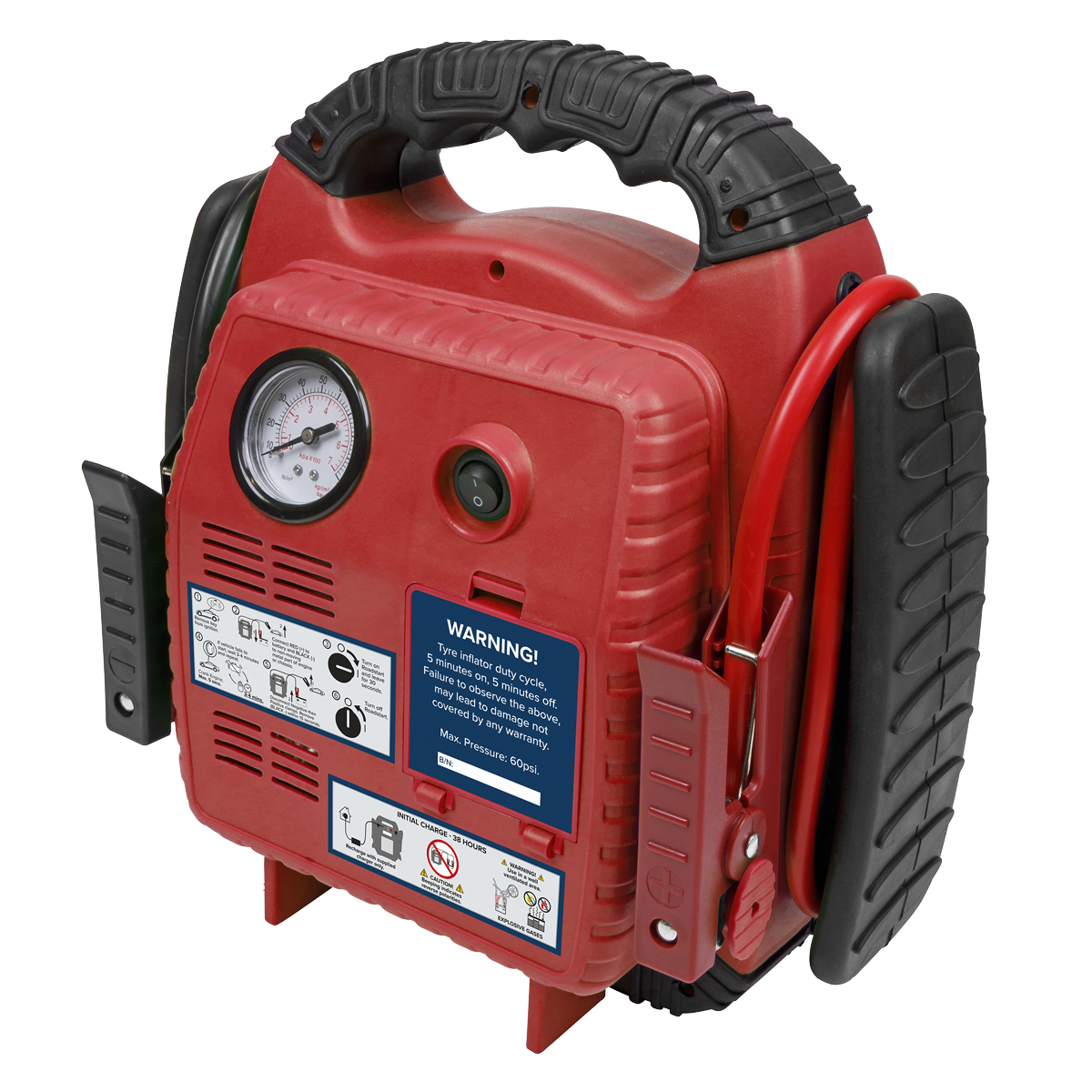 RoadStart® 12V Emergency Jump Starter with Compressor, 900A (RS132)