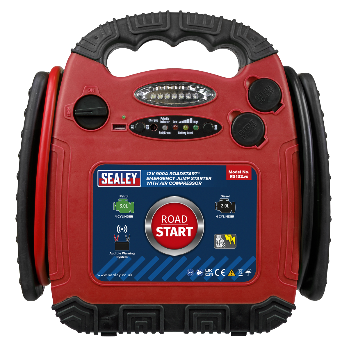 RoadStart® 12V Emergency Jump Starter with Compressor, 900A (RS132)