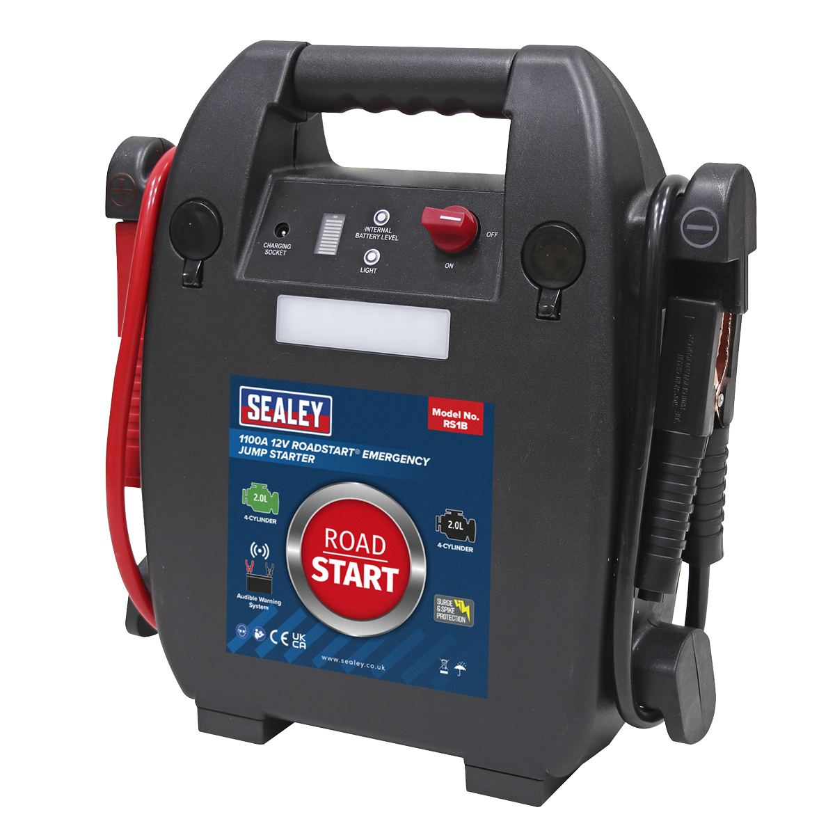 RoadStart® 12V Emergency 4-Cylinder Jump Starter 2L