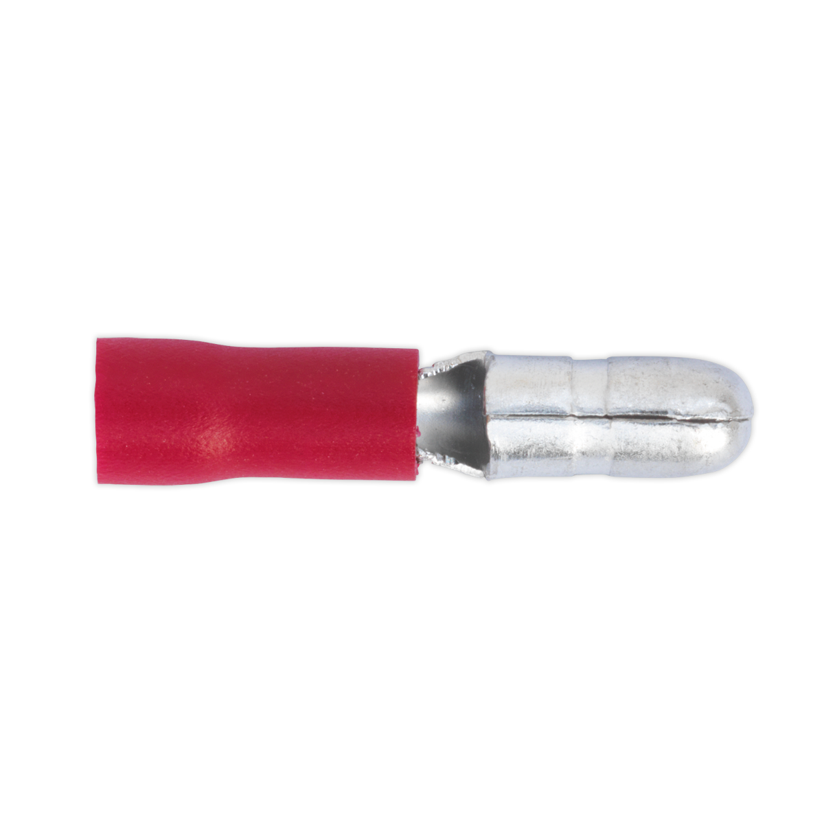 Male Bullet Terminal 4mm, Red - Pack of 100
