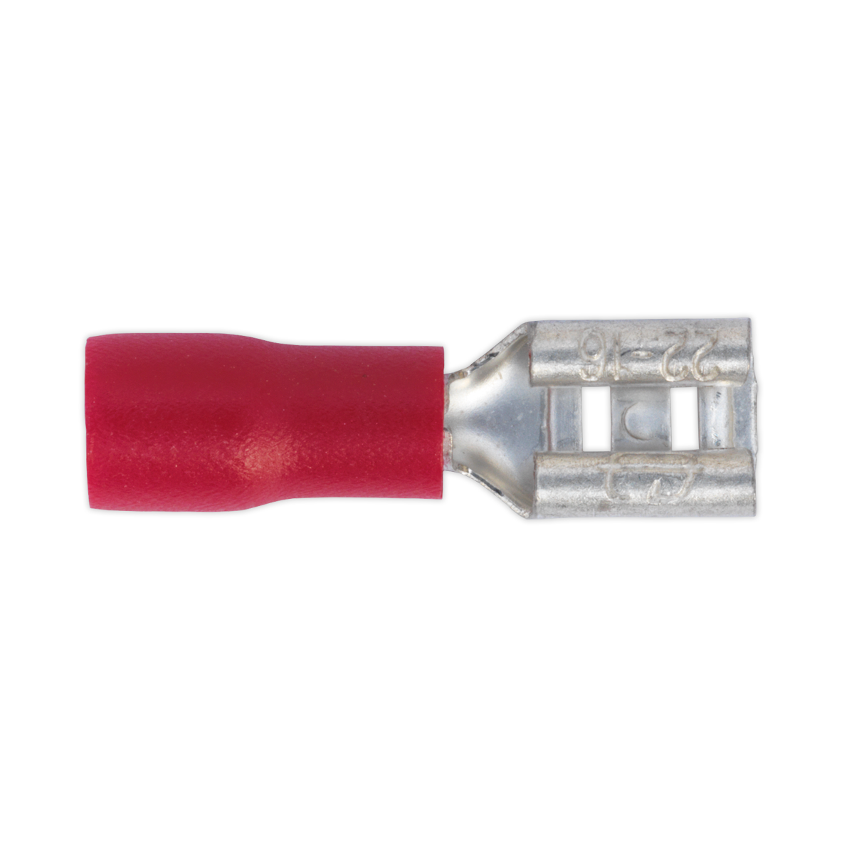 Push-On Female Terminal 4.8mm, Red - Pack of 100